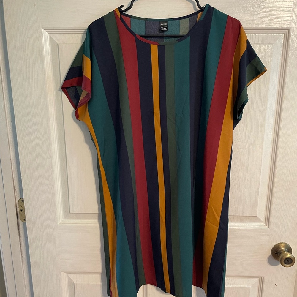 SHEIN short sleeve striped dress.